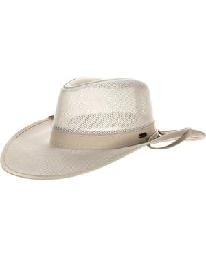 Scala No Fly Zone Mesh Safari Hat - White