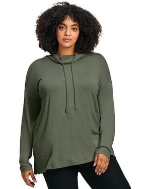 Avenue Addison Cowl Neck Tunic Top - Green