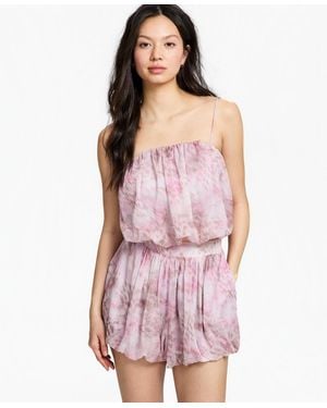 And Now This Chiffon Bubble Tank Top - Pink