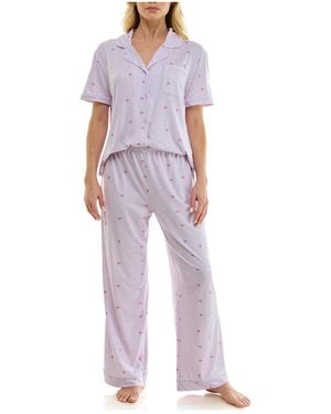 Roudelain Short-sleeve Shirt And Pants - Multicolor