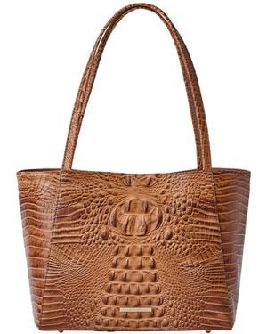 Brahmin Mona Large Leather Tote Bag - Brown