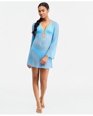 Becca Crocheted Cover-up Dress - Blue