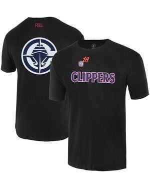 FISLL And La Clippers Oversize Logo T-shirt - Black