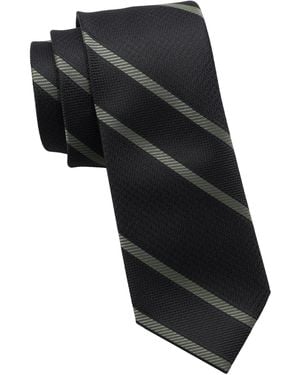 DKNY Texture Stripe Slim Tie - Black
