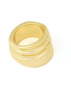 Robert Lee Morris Vintage Ridge Statement Band Ring - Yellow