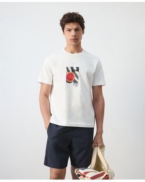 Mango Cotton Printed T-shirt - White