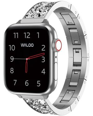 Waloo Diamond Studded Bracelet Replacement Band For Apple Watch - Black