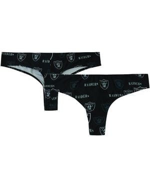 Concepts Sport Las Vegas Raiders Mosaic All Over Print Thong - Black