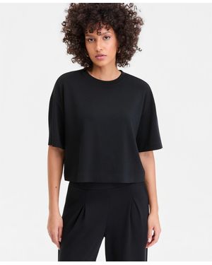 INC International Concepts Off-duty Short Sleeve Crewneck T-shirt - Black