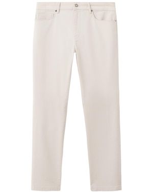 Mango Pantalon Barrio Straight-leg Chino 5-pocket Pants - White