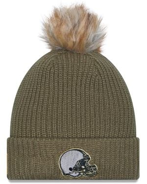 KTZ Cleveland Browns 2025 Salute To Service Cuffed Pom - Green