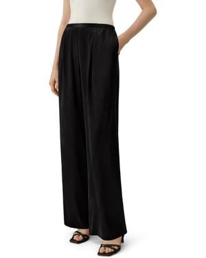 LILYSILK Double-faced Silk Charmeuse Pant - Black