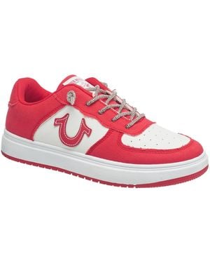 TRUE RELIGION Ladies Allison Logo Sneaker - Red
