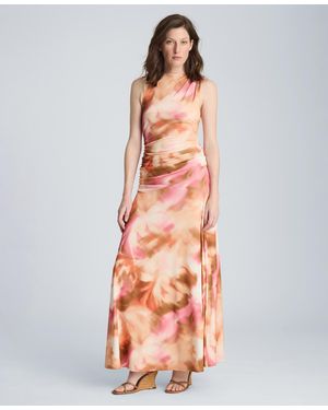 Kenneth Cole Printed Sleeveless Maxi Dress - Orange