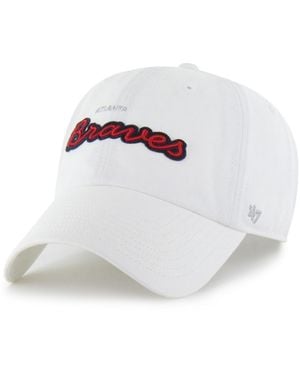 '47 Atlanta Braves Trendy Script Clean Up Adjustable Hat - White