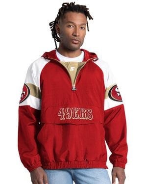 Starter Scarlet San Francisco 49ers Street Cut Half-zip Jacket - Red