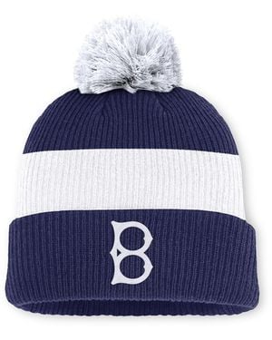 Nike Blue/white Brooklyn Dodgers Cooperstown Collection Peak Standard Cuffed Pom