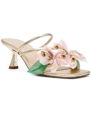 Betsey Johnson Wells Floral Slide Dress Sandals - Pink