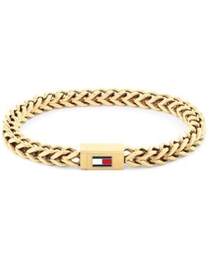 Tommy Hilfiger Gold-plated Stainless Steel Braided Bracelet - Metallic