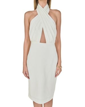 Endless Rose Draped Halter Midi Dress - White