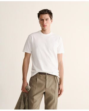 Mango Cotton Slim-fit T-shirt - Natural