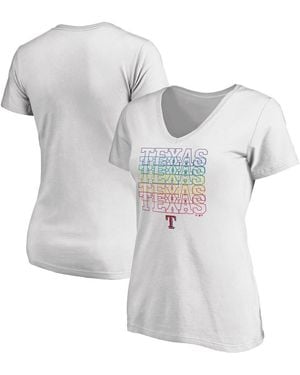 Fanatics Texas Rangers City Pride V-neck T-shirt - White