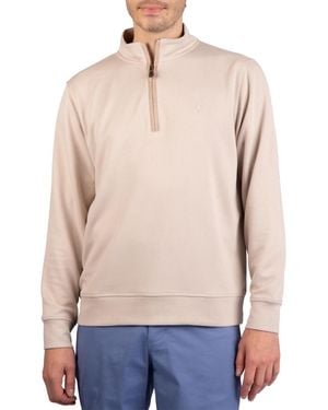 Tailorbyrd Men Ottoman Quarter Zip - Blue