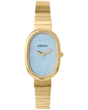 Breda 'jane' Gold Stainless Steel Bracelet Watch - Blue