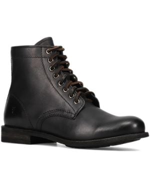 Frye Tyler Flex Lace Up Boots - Black
