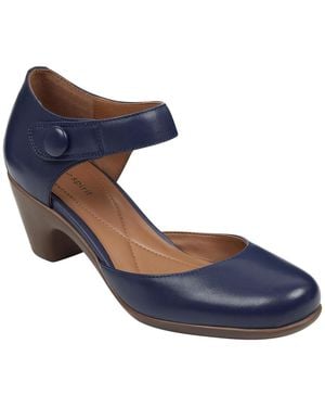 Easy Spirit Clarice Mary Jane Block Heel Dress Pumps - Blue