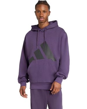 adidas Essentials Big Logo Fleece Hoodie - Purple