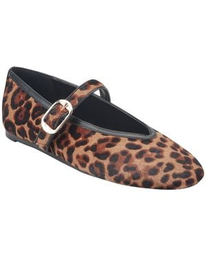 Marc Fisher Godea Square Toe Mary Jane Dress Flats - Brown