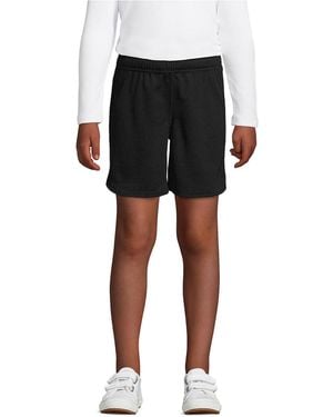 Lands' End Girls Mesh Gym Shorts - Black