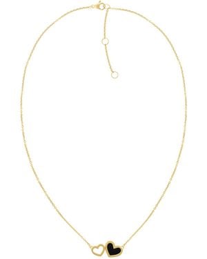 Tommy Hilfiger Enamel Heart Necklace - White