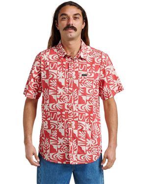 Quiksilver Terra Classic Stretch Short Sleeve Shirt - Red