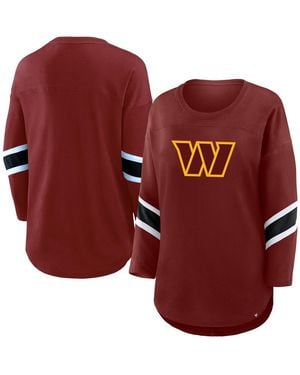 Fanatics Washington Commanders Plus Size Redzone 3/4-sleeve Scoop Neck T-shirt