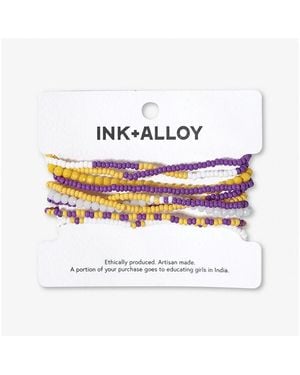 INK+ALLOY Ink + Alloy Sage 10 Stranded Beaded Stackable Stretch Bracelets - White