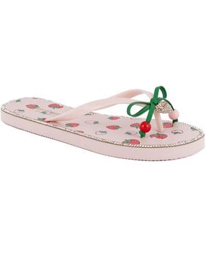 Juicy Couture Slurpy Fruity Flip Flops - Pink