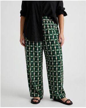 UNIVERSAL STANDARD Plus Size Iris Linen Easy Pull-on Pants - Green
