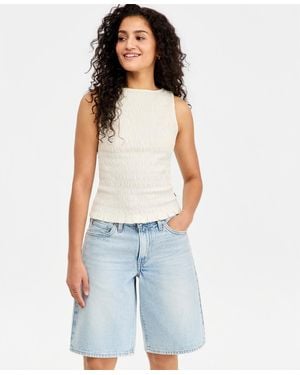 Levi's Bella Smocked Boat Neck Top - Blue
