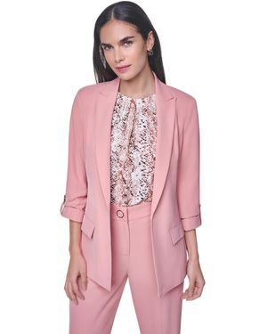 Calvin Klein Notch Collar Long-sleeve Jacket - Pink