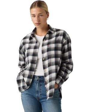 Levi's Nash Plaid Flannel Shirt - Gray