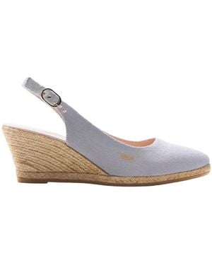 VISCATA Palomera Canvas Espadrille Wedges - White