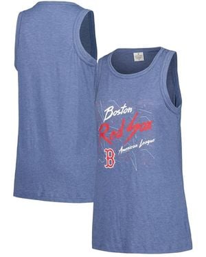 Soft As A Grape Boston Red Sox Gauze High Neck Tank Top - Blue