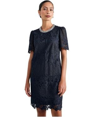 Phase Eight Eloise Floral-embellished Lace Mini Dress - Blue