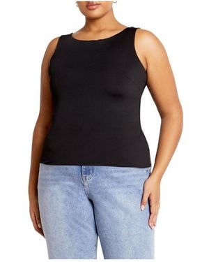City Chic Plus Size Jojo Tank - Blue