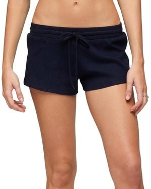 Edikted Baila Waffle Shorts - Blue