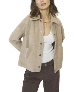 Central Park West Billie Cropped Barn Jacket - Natural