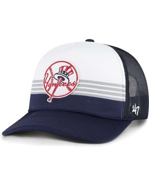 '47 New York Yankees Lift Off Foam Front Mesh Trucker Adjustable Hat - Blue