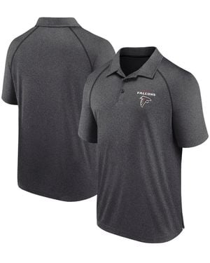LOGO ATHLETIC Atlanta Falcons Making Waves Raglan-sleeve Polo Shirt - Gray